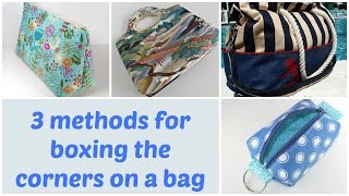 3 methods for boxing the corners on a bag [upl. by Ardnahc]