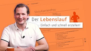 Der Lebenslauf  Einfach und schnell erstellen  JobwareTV [upl. by Elok635]