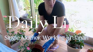 Living in JapanDay in My Life working mother cooking cutting and transferring plants unboxing [upl. by Dodi573]