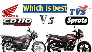 Honda CD110 Dream 2024 vs TVS Sport Bs6Detailed comparison Hindi  Best 110cc bik [upl. by Adnor]