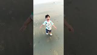 Beach beachwalk kidsvideobrachallengeshorts cutebabyshorts funnyvideo [upl. by Barbaraanne]