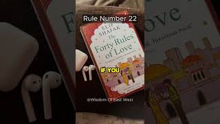 Rule No22 youtubeshorts history sprituality love book TheFortyRulesOfLove elifshafak [upl. by Nus]