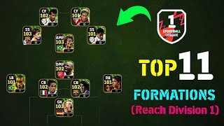 Top 11 Best Formation To Reach Division 1 eFootball 2024 Mobile  4132 Formation 🤔 [upl. by Ahsienaj]