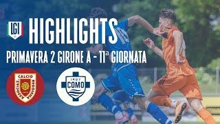 Highlights ReggianaComo Primavera 2 11 giornata stagione 202324 [upl. by Arrehs]