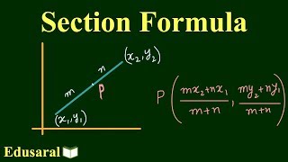 Section Formula for Internal and External Division  Basic Geometry Concept  IITJEE  Edusaral [upl. by Icnarf]