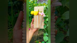 Diy Hanging Planter 🌿😱 Craft easycraft shortvideo handmade hangingplanter popstickcrafttiktok [upl. by Sakmar]