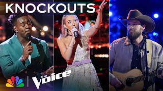 Austyns Stancil Christina Eagle and Jake Tankersley Dazzle Coach Snoop  The Voice Knockouts  NBC [upl. by Kinimod106]