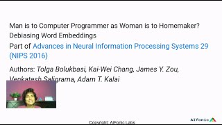 Debiasing word embeddings in NLP Applications [upl. by Llerryt941]