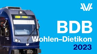 2023 Komplette Führerstandsfahrt Wohlen–Bremgarten–Dietikon BDB [upl. by Israeli]