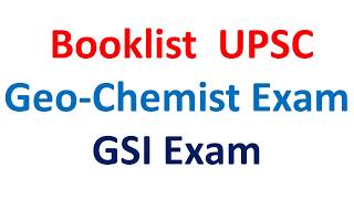 Booklist for geochemist exam GSI Exam [upl. by Ekihc]