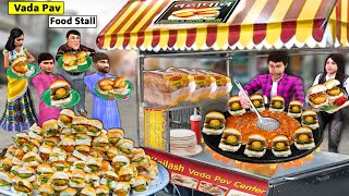 Famous Vada Pav Wala Street Food Vada Pav Food Stall for Money Donation Hindi Kahaniya Moral Stories [upl. by Darrelle324]