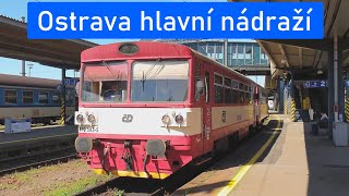 Ostrava hlavní nádraží  vlaky a hlášení [upl. by Carree]