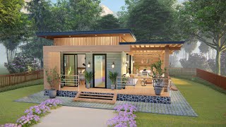 Spacious 26x28 Ft 728 Sq Ft Dreamy Wooden Tiny House with Porch [upl. by Valerie]