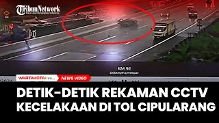 DETIKDETIK Rekaman CCTV dilokasi kecelakaan Tol Cipularang KM92 [upl. by Warden]