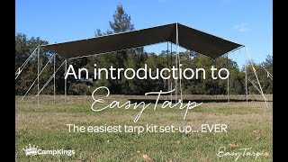 Easy Tarp Camping SetUp  Easiest Ever tarpaulin kit [upl. by Anadroj]