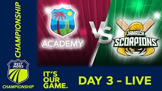 🔴 LIVE WI Academy v Jamaica  Day 3  West Indies Championship 2024  Friday 15th March [upl. by Blaseio]