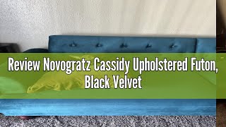 Review Novogratz Cassidy Upholstered Futon Black Velvet [upl. by Akeihsal]