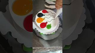 How To Make balloon Cake Design  Multi Colour Balloon Cake cake viralvideo shorts youtubeshorts [upl. by Delogu]