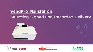 Pitney Bowes SendPro Mailstation  Selecting Signed ForRecorded Delivery [upl. by Aryajay734]