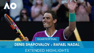 Denis Shapovalov v Rafael Nadal Extended Highlights QF  Australian Open 2022 [upl. by Holden464]