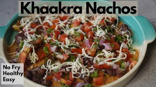 Healthy No Fry Nachos with Beans  Khaakra Nacos  Salsa Beans Nachos  Recipes with Khaakra [upl. by Natek]