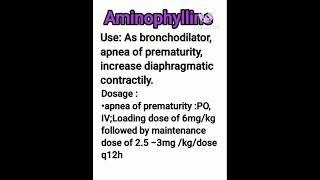 aminophylline tranding shots medicalstudent bronchodilator [upl. by Lewis]