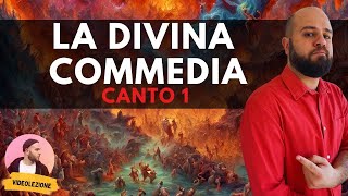 Dante  DIVINA COMMEDIA  Canto 1 INFERNO riassunto e spiegazione [upl. by Bergstrom]