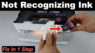 HP Printer Not Recognizing Ink Cartridge  Fix In 1 Easy Step [upl. by Atlas]