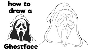 How to draw a Ghostface 2024 [upl. by Ellenig]