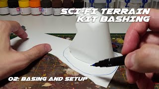 SciFi Terrain Kit Bashing  02 Basing and setup [upl. by Burkle]