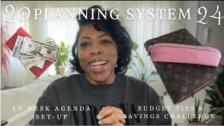 Louis Vuitton Desk Agenda affordable Setup  budgeting system amp savings challenge [upl. by Lyndsie]