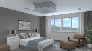 Ceiling Cassette Air Conditioner Bedroom [upl. by Allets713]