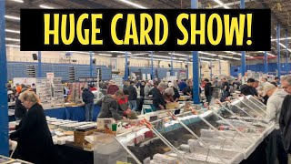 HUGE sports card show Shriners card show outside Boston Mass Tons of vintage [upl. by Plate226]