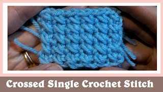 Crossed Single Crochet Stitch [upl. by Elleivap372]