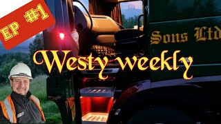 Westy Weekly Ep1 hgv trucking class1 dafxf flatbed daf abnormal transport [upl. by Ecnerret]