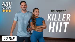 30 MIN CARDIO HIIT Workout  Full Body No Equipment No Repeats [upl. by Anhej]