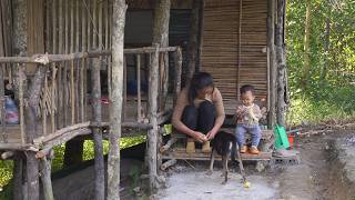 17monthold Tieu Ca helps his mother with work  Tieu Ca Binh [upl. by Yelnek]