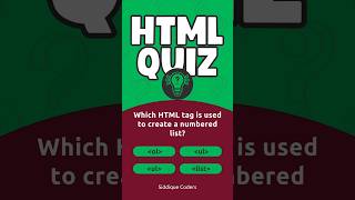 HTML Quiz Daily 06  Test Your Html Skills [upl. by Shelbi10]