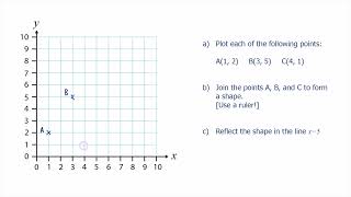 Cartesian Plane  Plotting Points and Reflecting [upl. by Nesiaj]