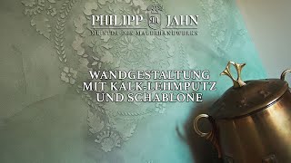 Wandgestaltung mit KalkLehmputz und Schablone [upl. by Yesmar]