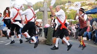 2024 05 31 P1280672 Wheatley Processional Dartington Morris at The Dolphin Inn Newton Ferrers [upl. by Kemppe]