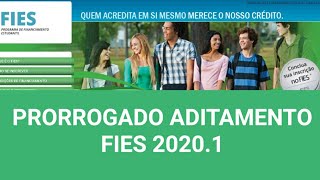 ADITAMENTO FIES 20211 PRORROGADO SAIBA MAIS  APRENDENDO AKI [upl. by Doggett200]