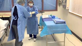 Gowning amp Gloving  Surgical Technology Lab Skills [upl. by Fawne]