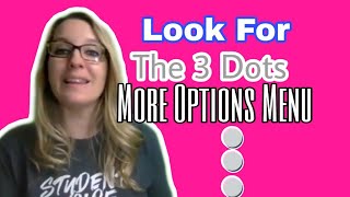 Look for the 3 dots more options menu [upl. by Enilatan]