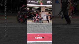 Maverick Vinales Takes His Aprilia to the Garage  solidaritygp maverickviñales [upl. by Sloane531]