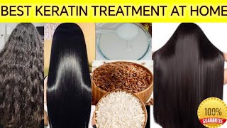 KERATIN TREATMENT AT HOME  HAIR STRAIGHTENING AT HOME  Protein hair treatment [upl. by Aisilef]