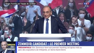 ZEMMOUR CANDIDAT  LE PREMIER MEETING EN REPLAY [upl. by Adnamor]