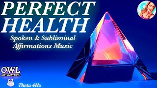 PERFECT HEALTH Spoken  Subliminal Affirmations Meditation Music [upl. by Yezdnil]