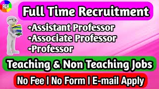 Full Time Teaching Recruitment 2024  ICFAI University Recruitment 2024 Assistant Professor Vacancy [upl. by Aisinoid]