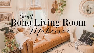 BOHO  SCANDI LIVING ROOM ON A BUDGET [upl. by Arateehc709]